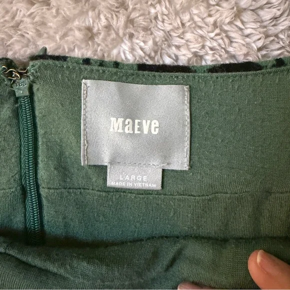 Maeve Green and Black Patterned Skirt - Picture 7 of 9